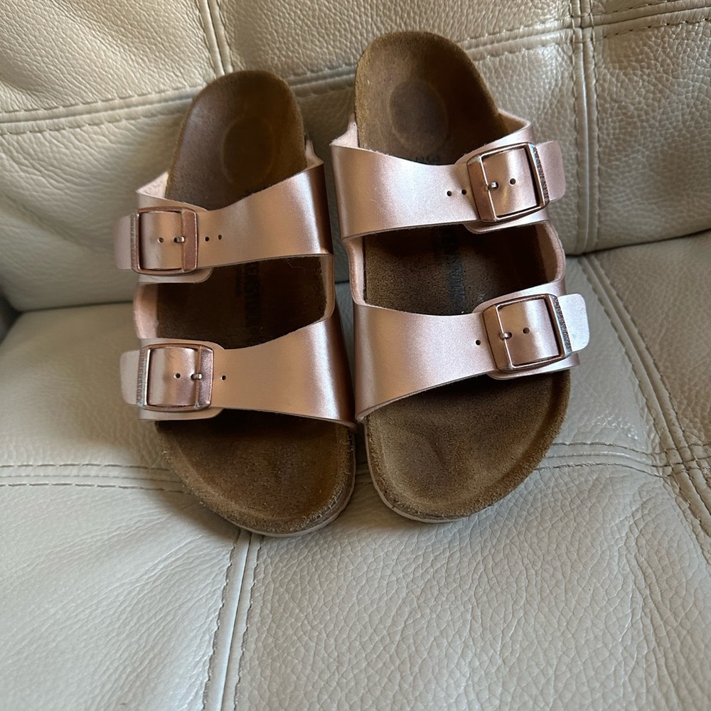 Birkenstock Arizona Kids Brown Birko-Flor Slides